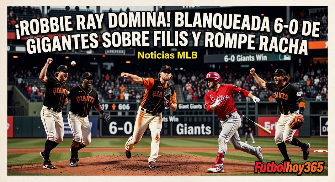 Robbie Ray lidera blanqueada 6-0 de Gigantes sobre Filis y rompe racha de cuatro derrotas en MLB