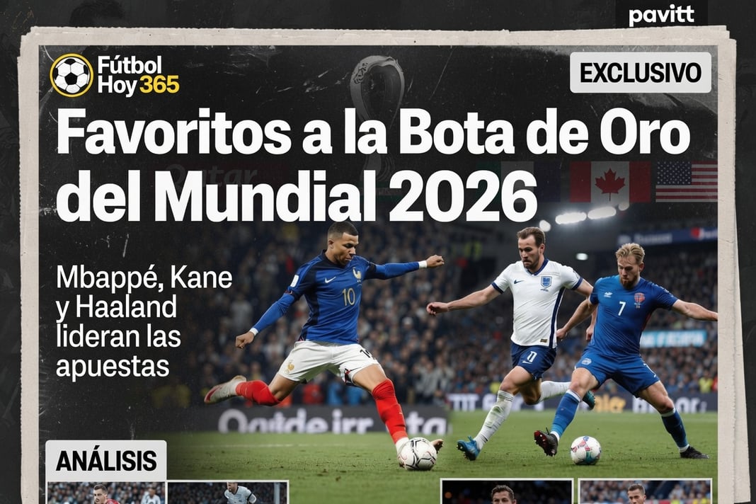 Favoritos a la Bota de Oro del Mundial 2026 Mbappé, Kane y Haaland lideran las apuestas