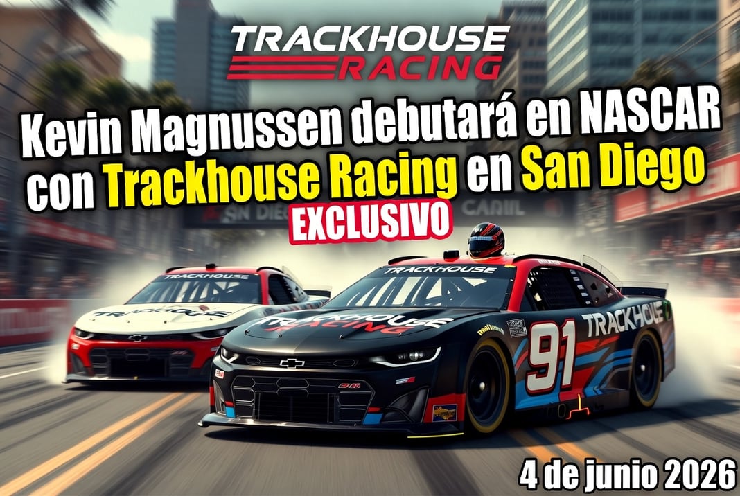 Kevin Magnussen debutará en NASCAR con Trackhouse Racing en San Diego