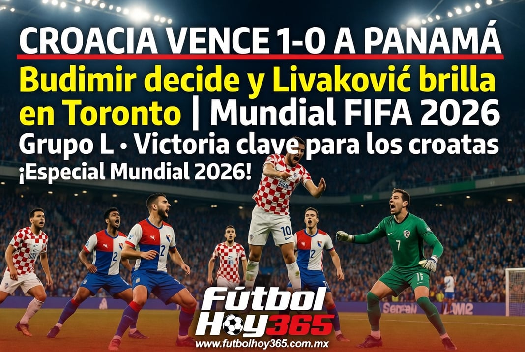 Croacia vence 1-0 a Panamá en el Mundial FIFA 2026 Budimir decide y Livaković brilla en Toronto