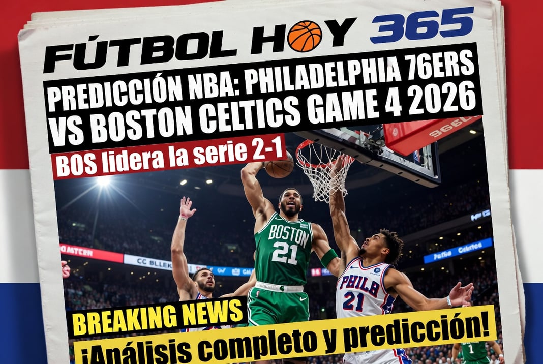 Predicción NBA Philadelphia 76ers vs Boston Celtics Game 4 2026 – BOS lidera 2-1