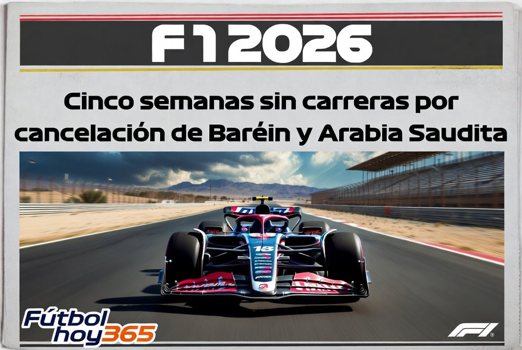 F1 2026 Cinco semanas sin carreras por cancelación de Baréin y Arabia Saudita