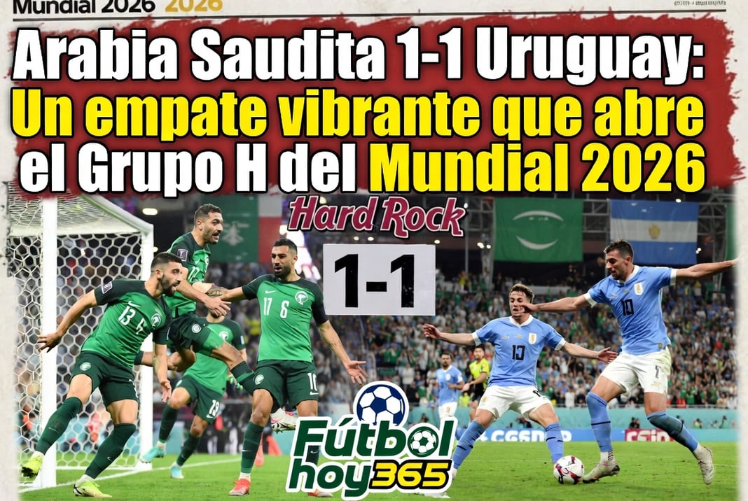 Arabia Saudita 1-1 Uruguay Un empate vibrante que abre el Grupo H del Mundial 2026