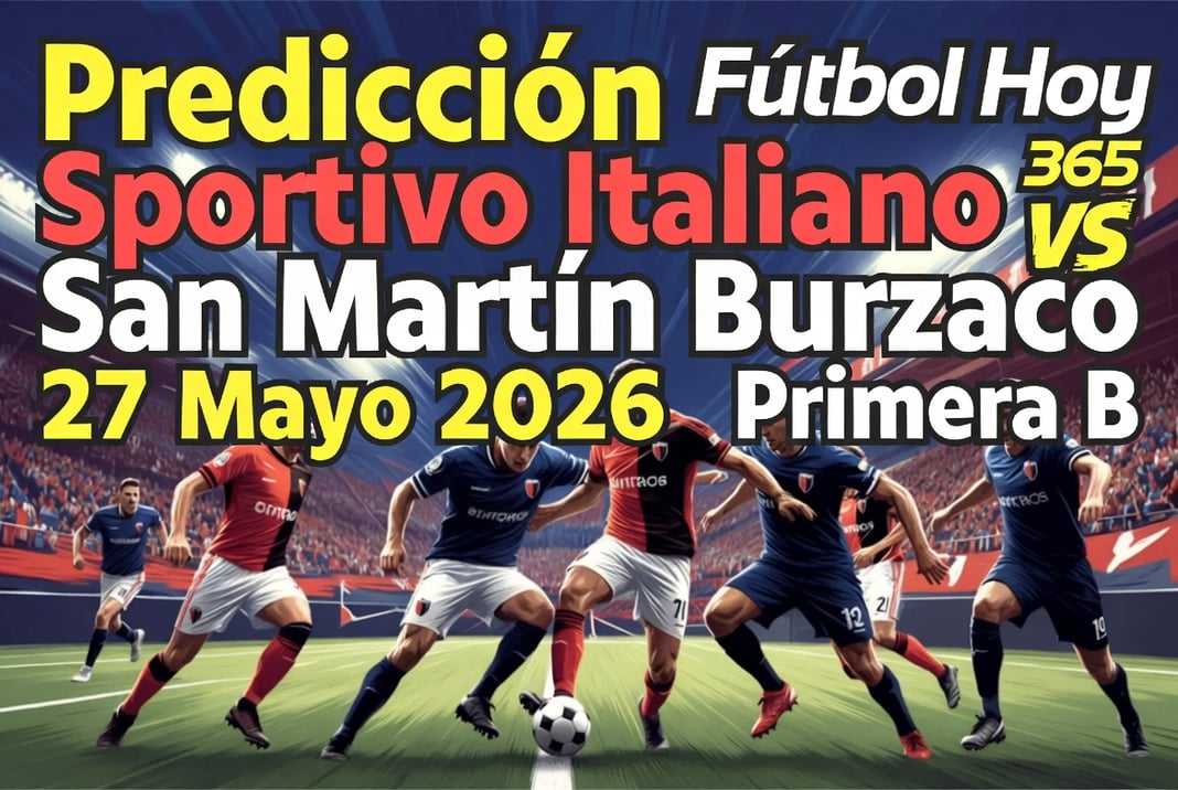 Predicción Sportivo Italiano vs San Martín Burzaco 27 Mayo 2026 Primera B