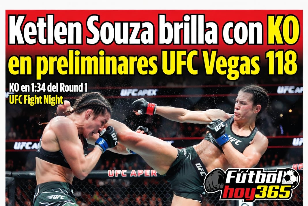 Ketlen Souza brilla con KO en preliminares UFC Vegas 118