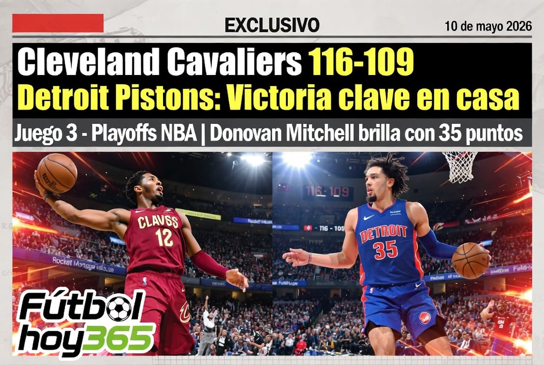 Cleveland Cavaliers 116-109 Detroit Pistons Victoria clave en casa