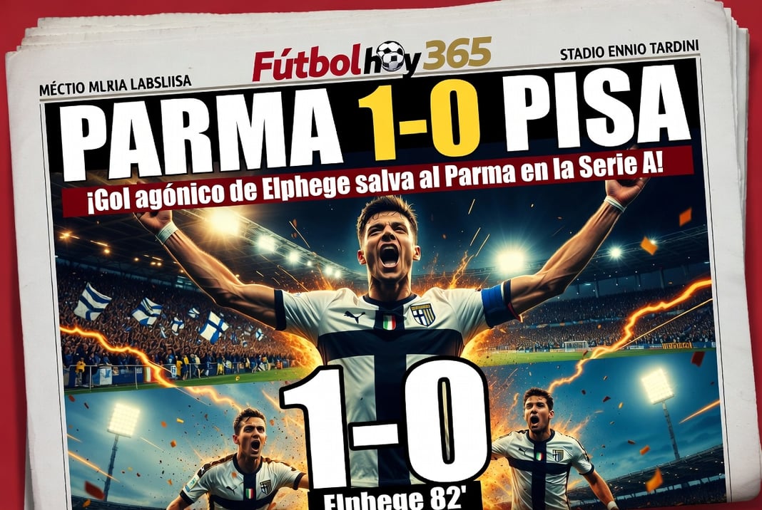 Parma 1-0 Pisa Gol agónico de Elphege salva al Parma en la Serie A