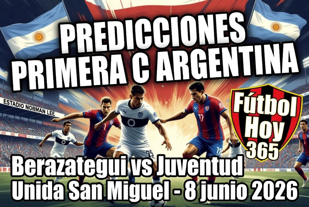 predicciones Primera C Argentina Berazategui vs Juventud Unida San Miguel 8 junio 2026