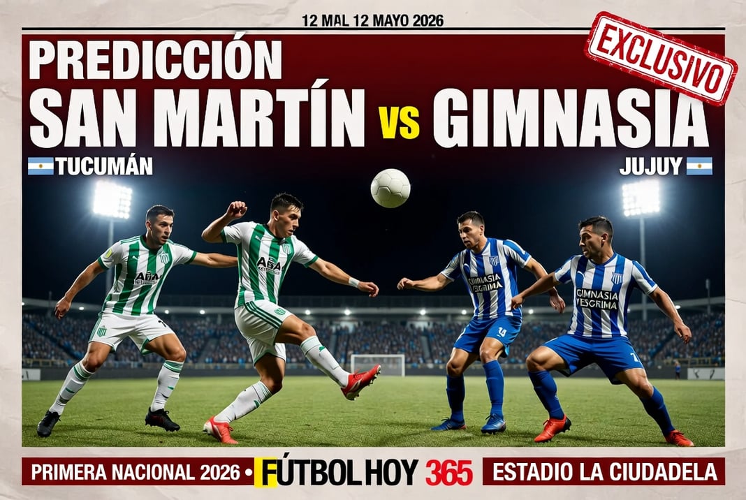 Prediccion San Martin Tucuman vs Gimnasia Jujuy Primera Nacional 12 Mayo 2026