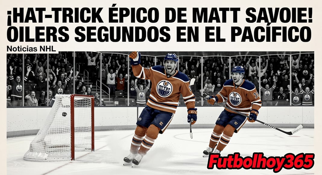Hat-trick de Matt Savoie asegura el segundo lugar a los Oilers en la División Pacífico