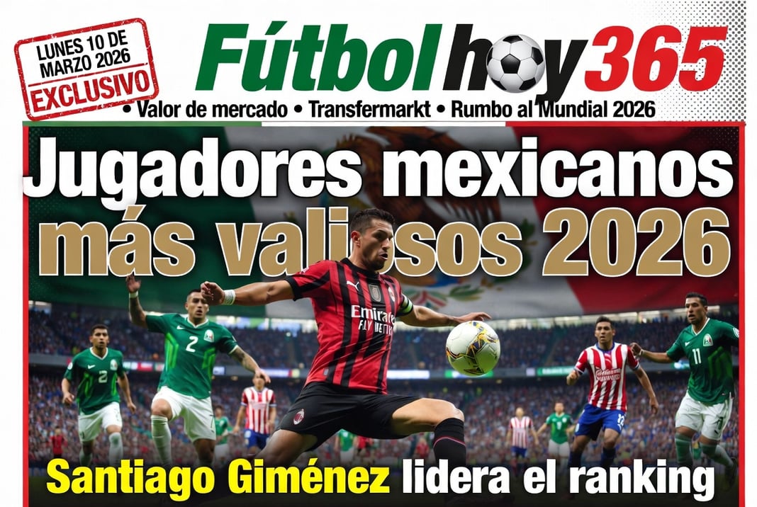 Jugadores mexicanos más valiosos 2026 Santiago Giménez lidera el ranking