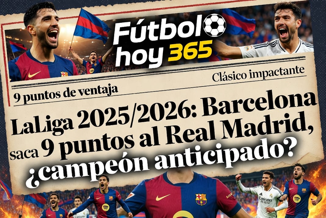 LaLiga 20252026 Barcelona saca 9 puntos al Real Madrid, ¿campeón anticipado