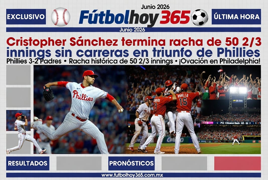 Cristopher Sánchez termina racha de 50 23 innings sin carreras en triunfo de Phillies