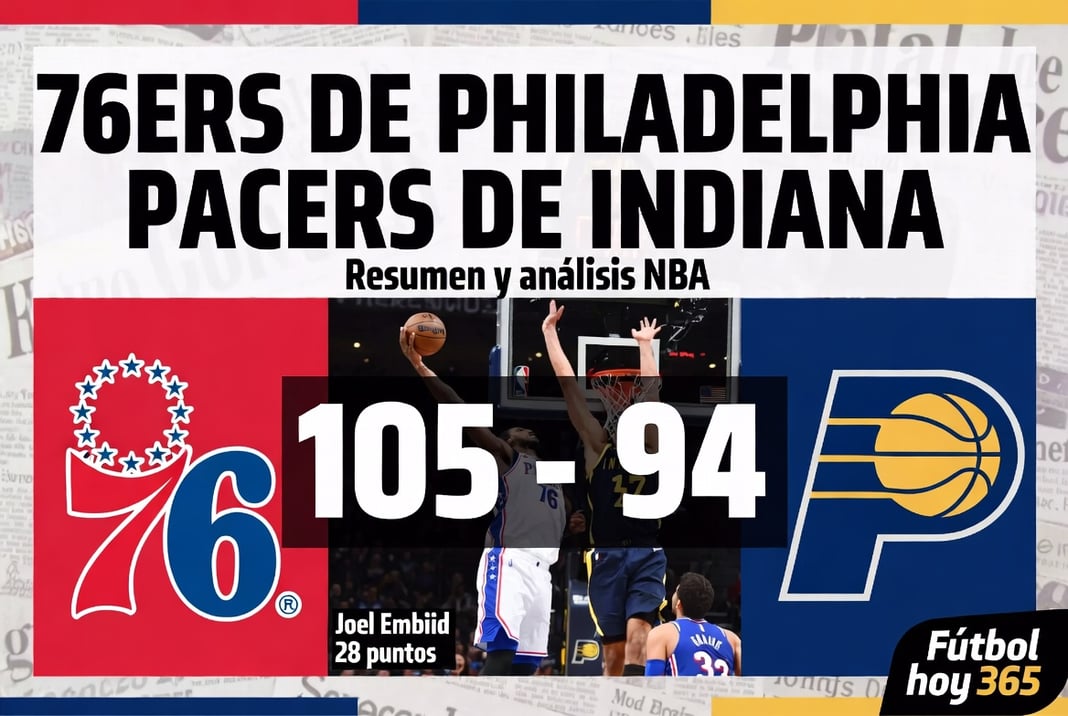 76ers de Philadelphia 105-94 Pacers de Indiana Resumen y análisis NBA