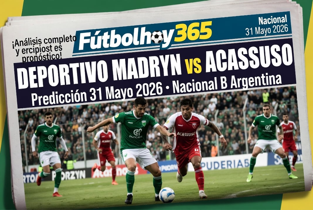 Deportivo Madryn vs Acassuso Prediccion 31 Mayo 2026 Nacional B Argentina