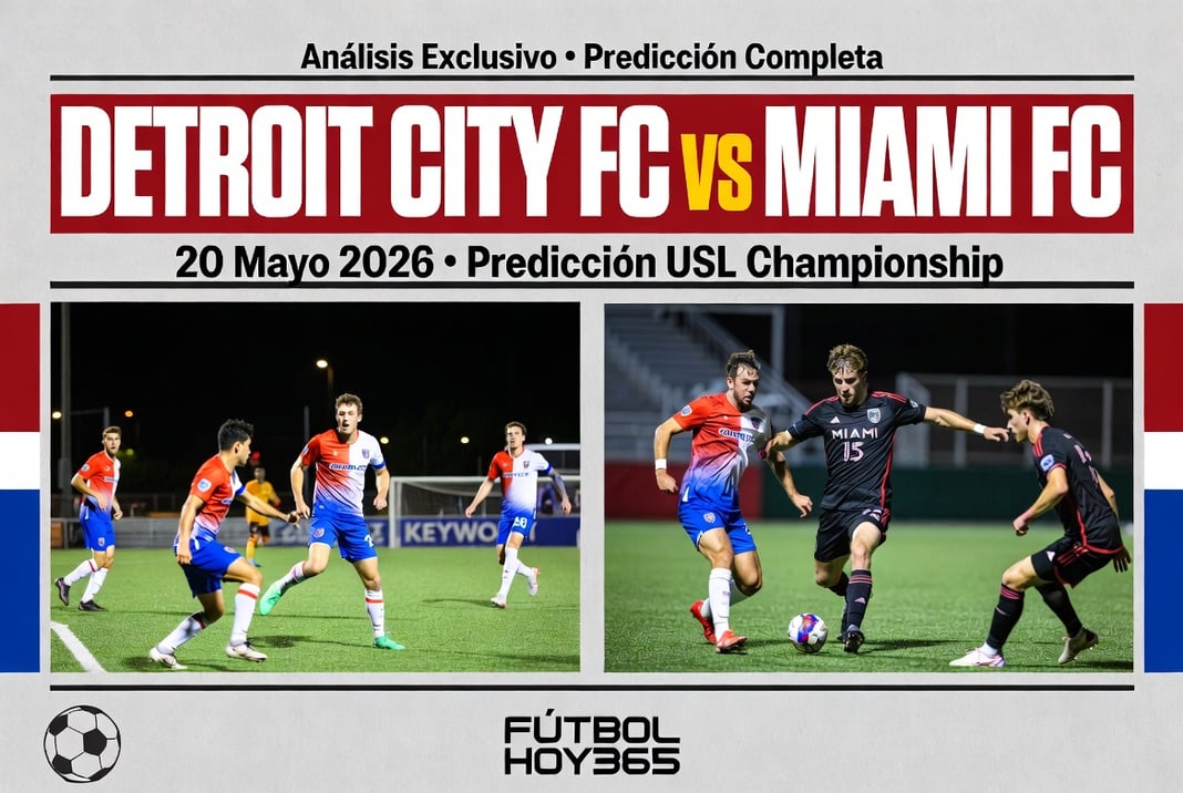 Detroit City FC vs Miami FC 20 Mayo 2026 Prediccion USL Championship