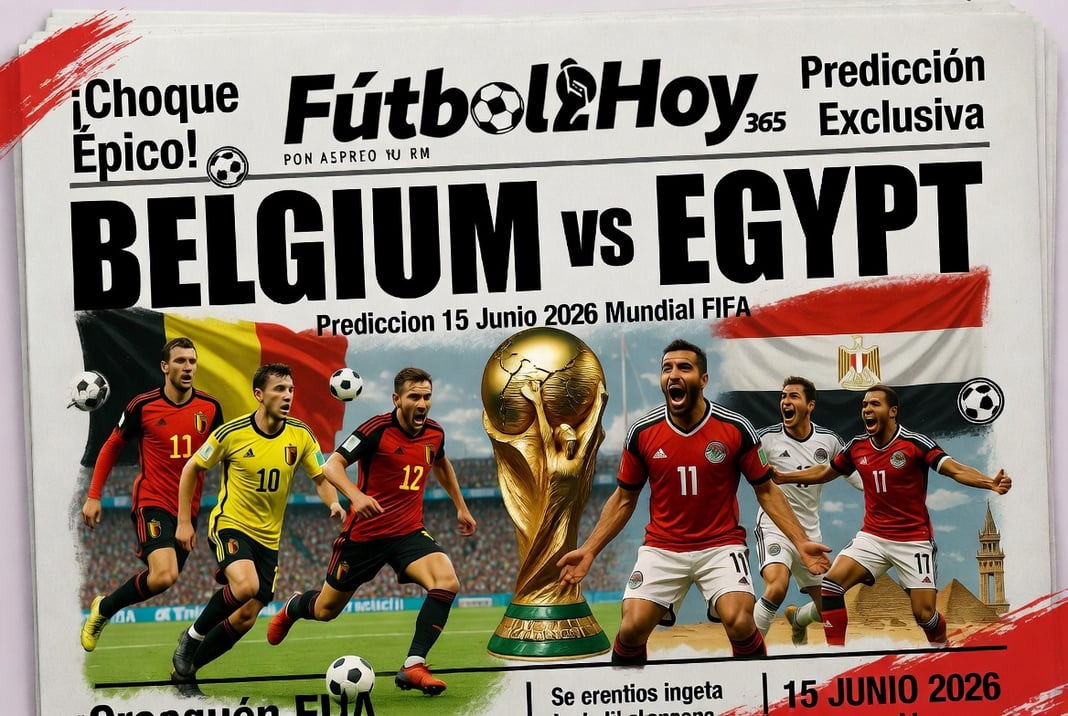 Belgium vs Egypt Prediccion 15 Junio 2026 Mundial FIFA