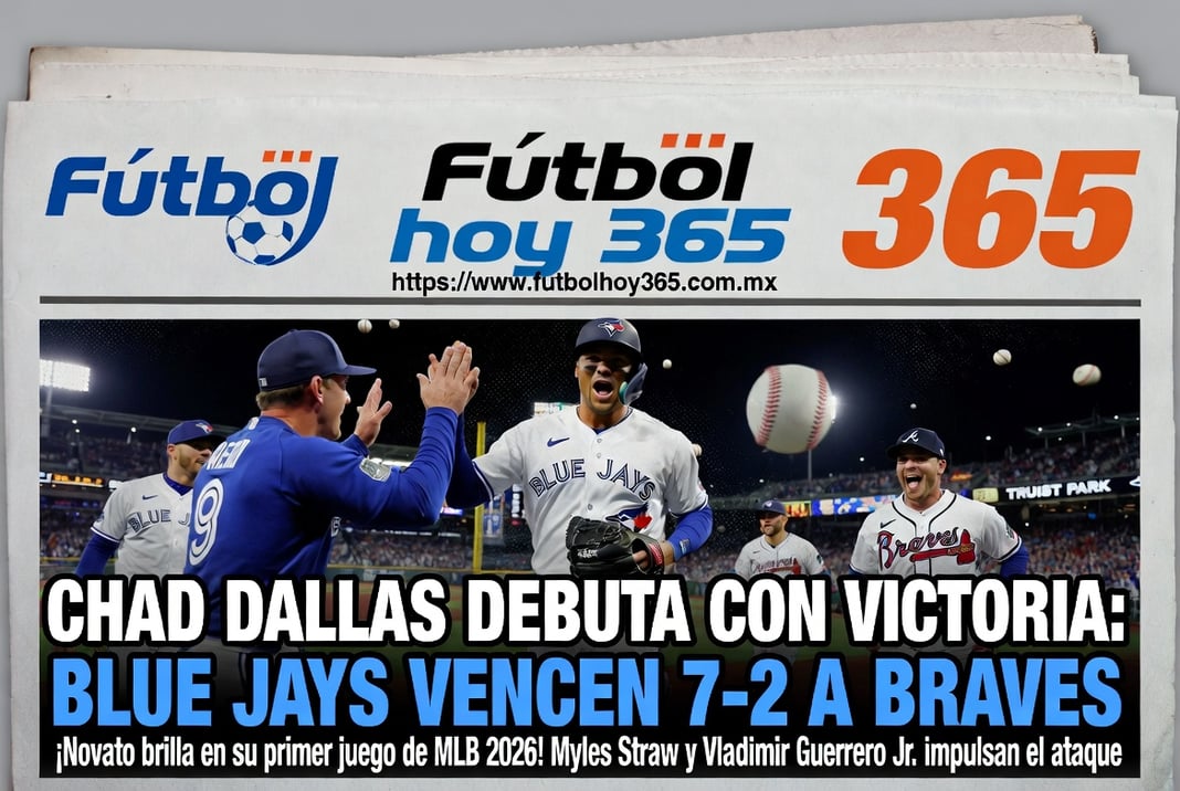 Chad Dallas debuta con victoria Blue Jays vencen 7-2 a Braves en MLB 2026