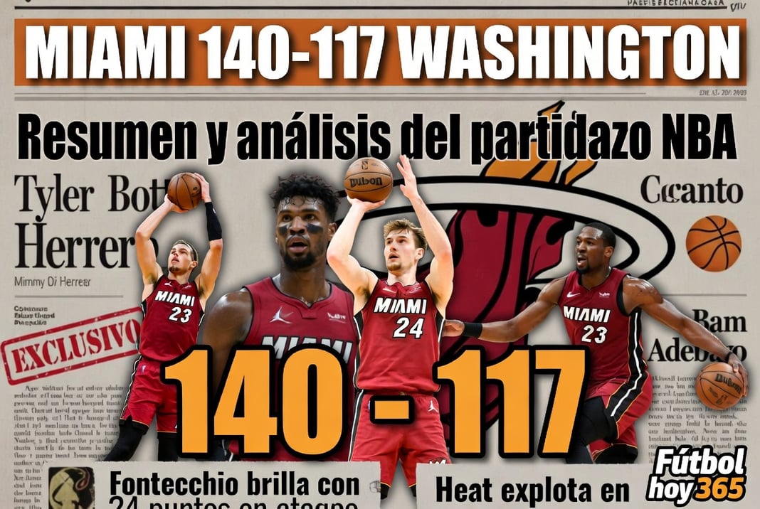 Miami 140-117 Washington Resumen y análisis del partidazo NBA