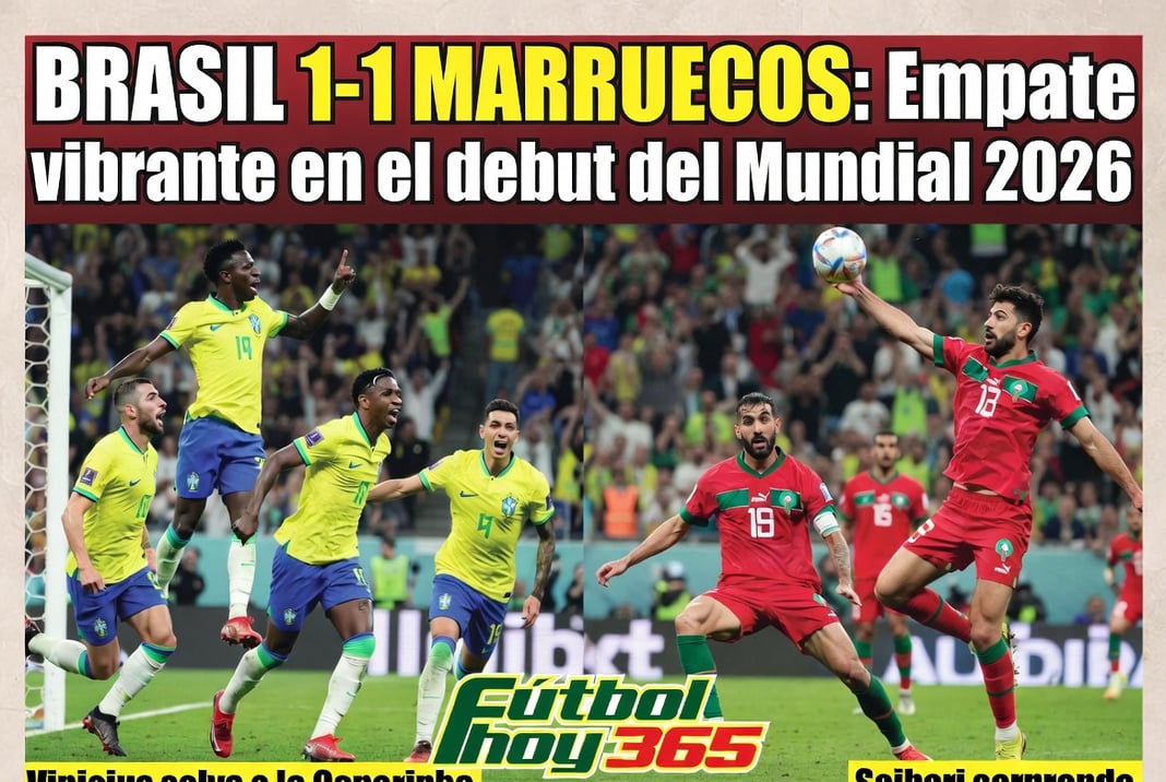 Brasil 1-1 Marruecos Empate vibrante en el debut del Mundial 2026