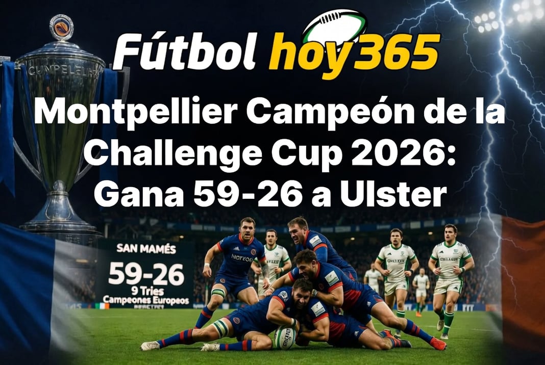 Montpellier Campeón de la Challenge Cup 2026 Gana 59-26 a Ulster