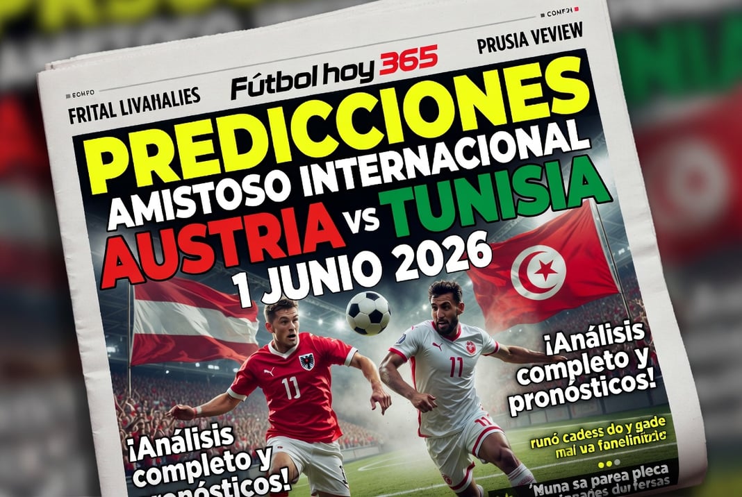 Predicciones Austria vs Tunisia Amistoso Internacional 1 Junio 2026
