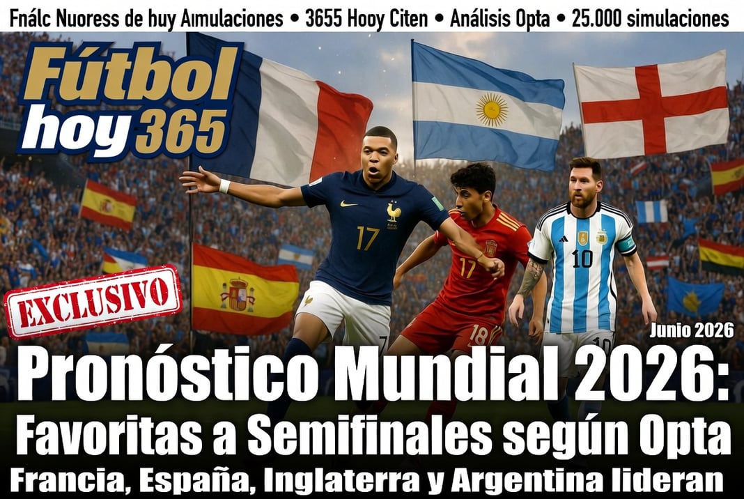 Pronóstico Mundial 2026 Favoritas a Semifinales según Opta