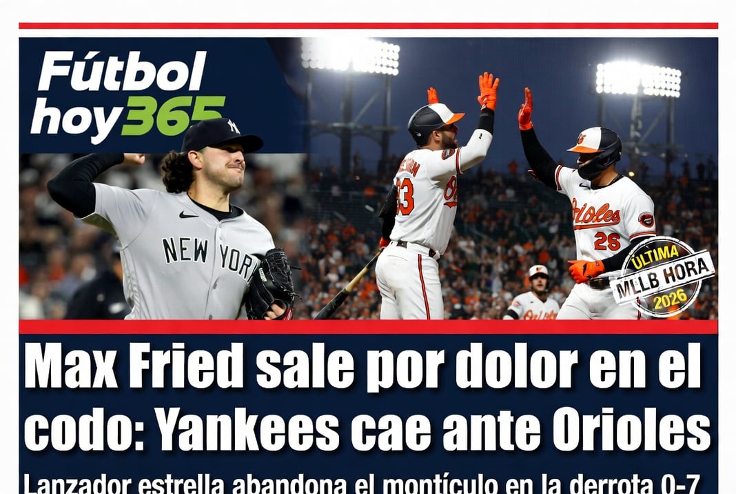Max Fried sale por dolor en el codo Yankees cae ante Orioles
