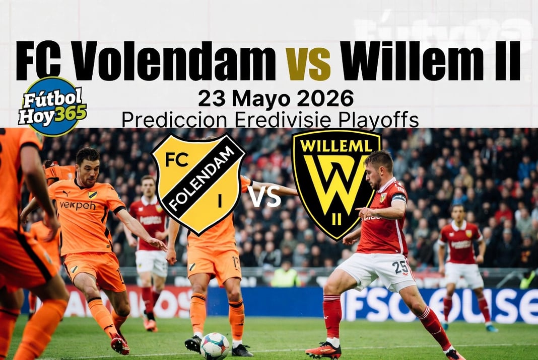 FC Volendam vs Willem II 23 Mayo 2026 Prediccion Eredivisie Playoffs