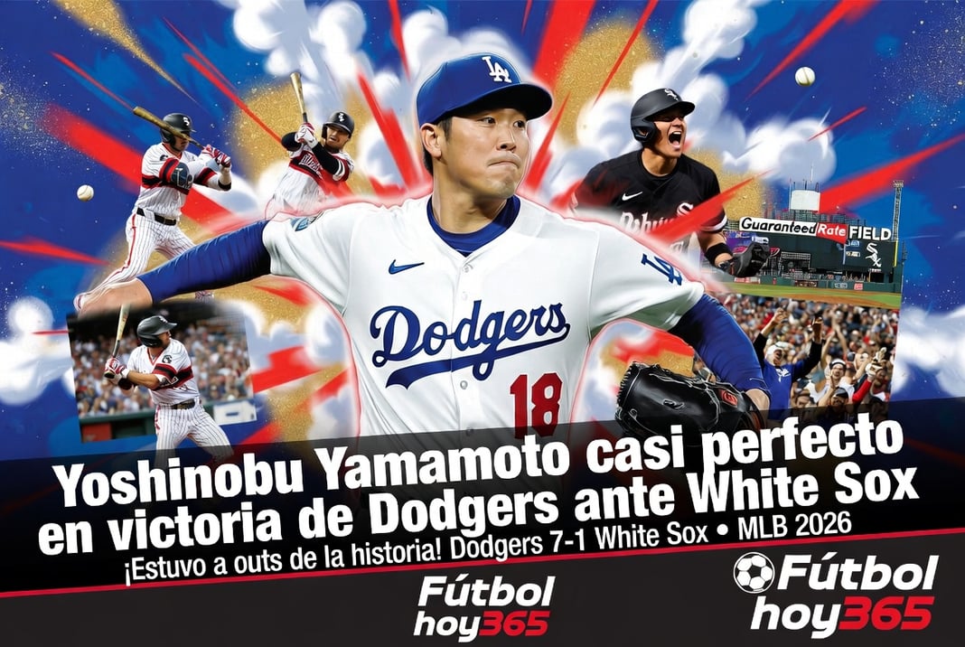 Yoshinobu Yamamoto casi perfecto en victoria de Dodgers ante White Sox