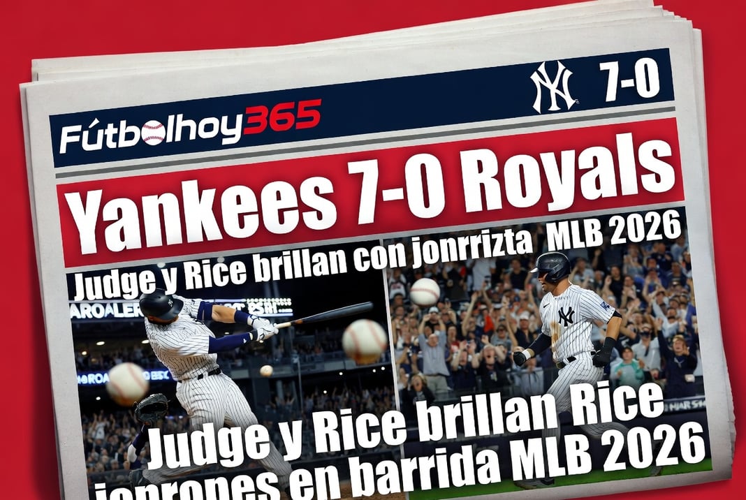 Yankees 7-0 Royals Judge y Rice brillan con jonrones en barrida MLB 2026