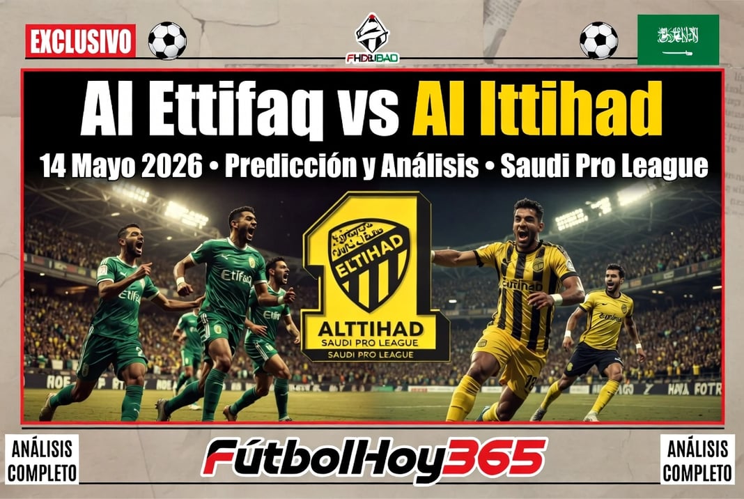 Al Ettifaq vs Al Ittihad 14 Mayo 2026 Prediccion y Analisis Saudi Pro League