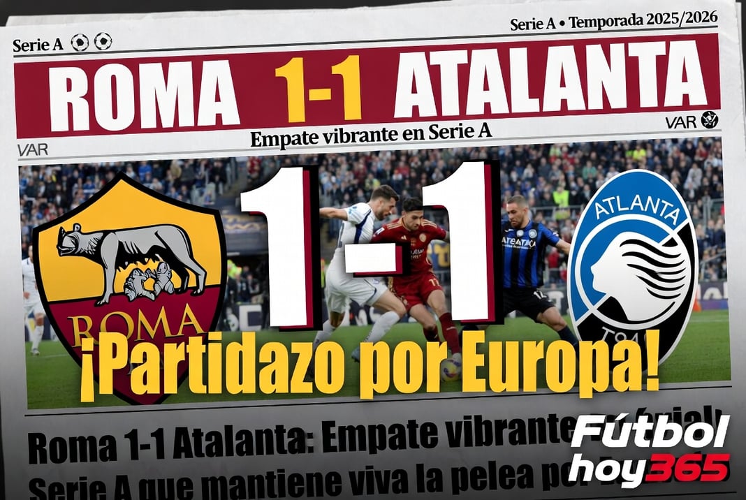 Roma 1-1 Atalanta Empate vibrante en Serie A que mantiene viva la pelea por Europa