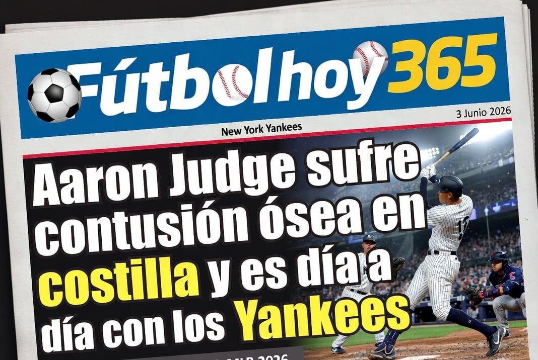 Aaron Judge sufre contusión ósea en costilla y es día a día con los Yankees