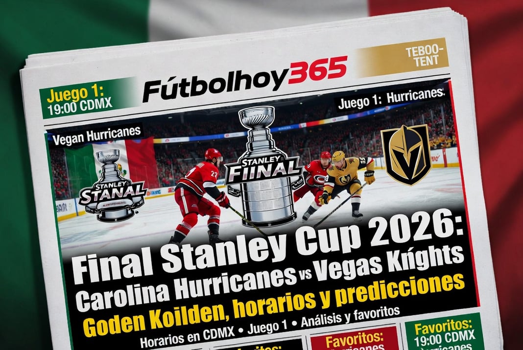Final Stanley Cup 2026 Carolina Hurricanes vs Vegas Golden Knights, horarios y predicciones