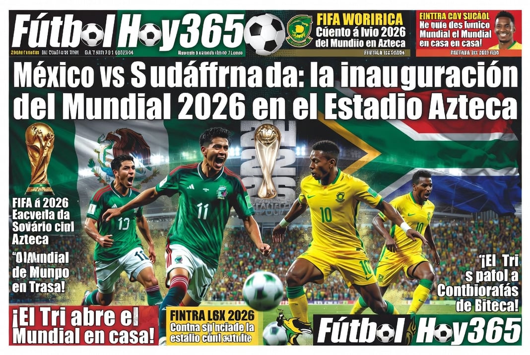 México vs Sudáfrica: Confirmada la inauguración del Mundial 2026 en el Estadio Azteca