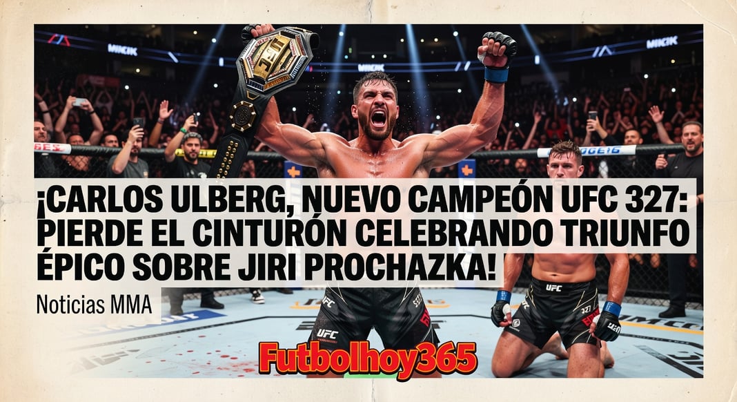 Carlos Ulberg, Nuevo Campeón UFC 327: Pierde el Cinturón del Título Celebrando Victoria ante Jiri Prochazka