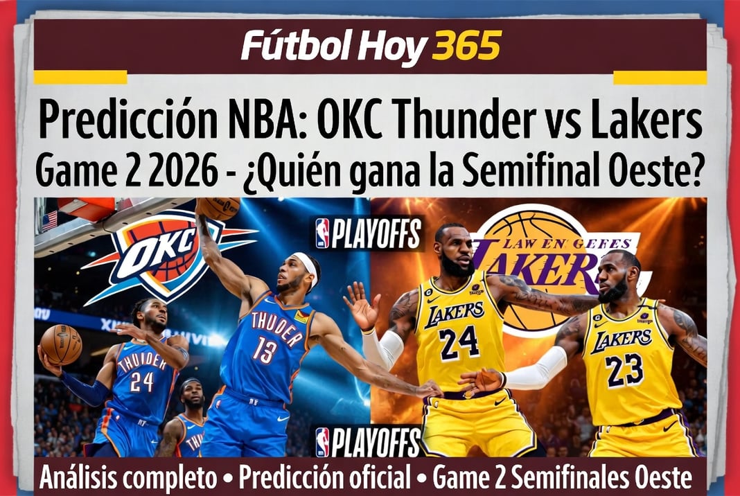 Predicción NBA OKC Thunder vs Lakers Game 2 2026 – ¿Quién gana la Semifinal Oeste