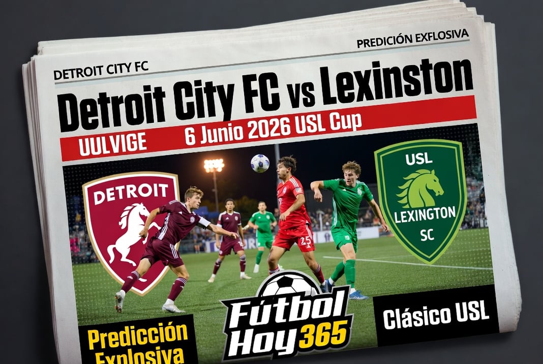 Detroit City FC vs Lexington Prediccion 6 Junio 2026 USL Cup