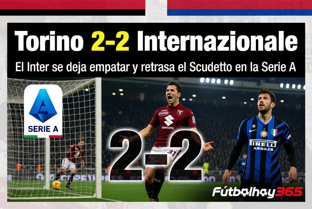 Torino 2-2 Internazionale El Inter se deja empatar y retrasa el Scudetto en la Serie A