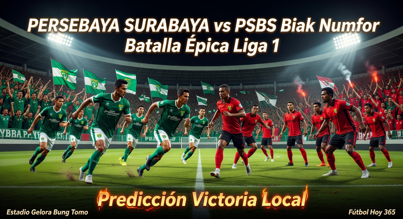 Persebaya Surabaya vs PSBS Biak Numfor Pronóstico / Prediction