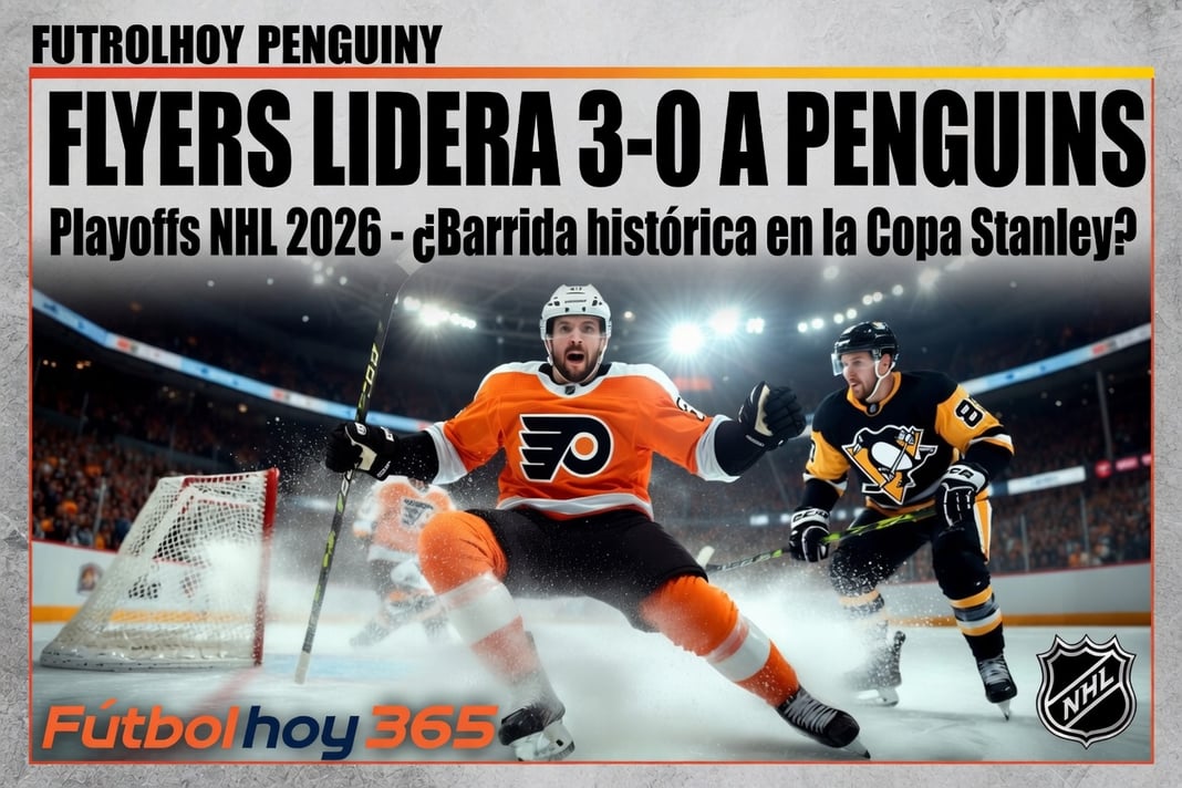 Flyers lidera 3-0 a Penguins en playoffs de la NHL 2026