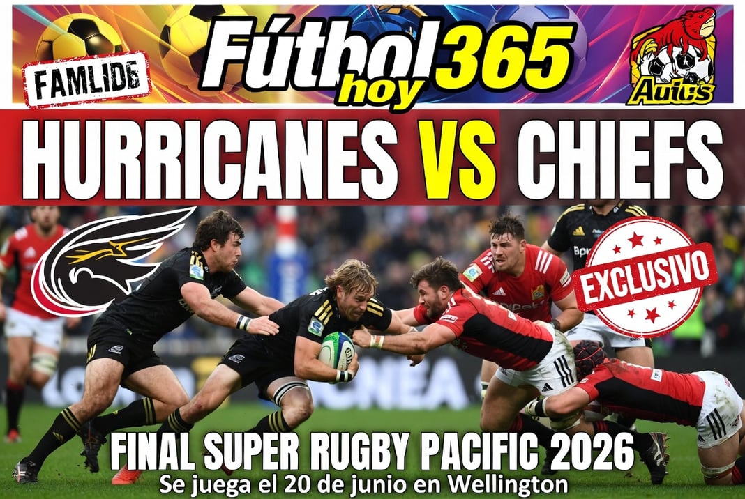 Hurricanes vs Chiefs Final Super Rugby Pacific 2026 se juega el 20 de junio en Wellington