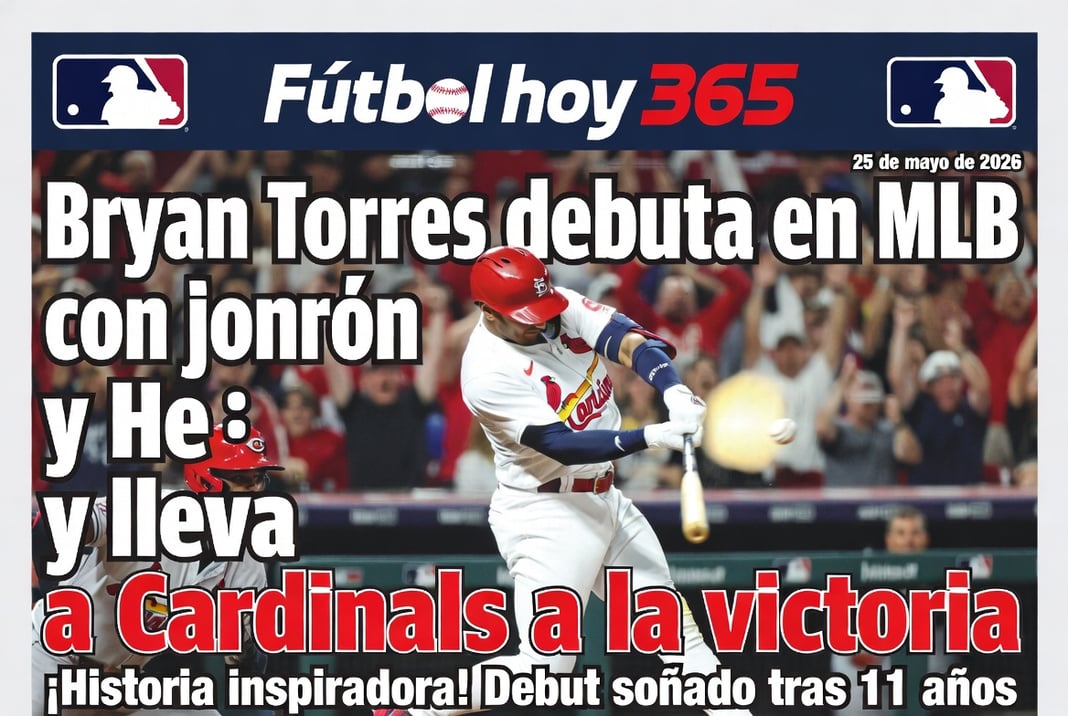 Bryan Torres debuta en MLB con jonrón y lleva a Cardinals a la victoria