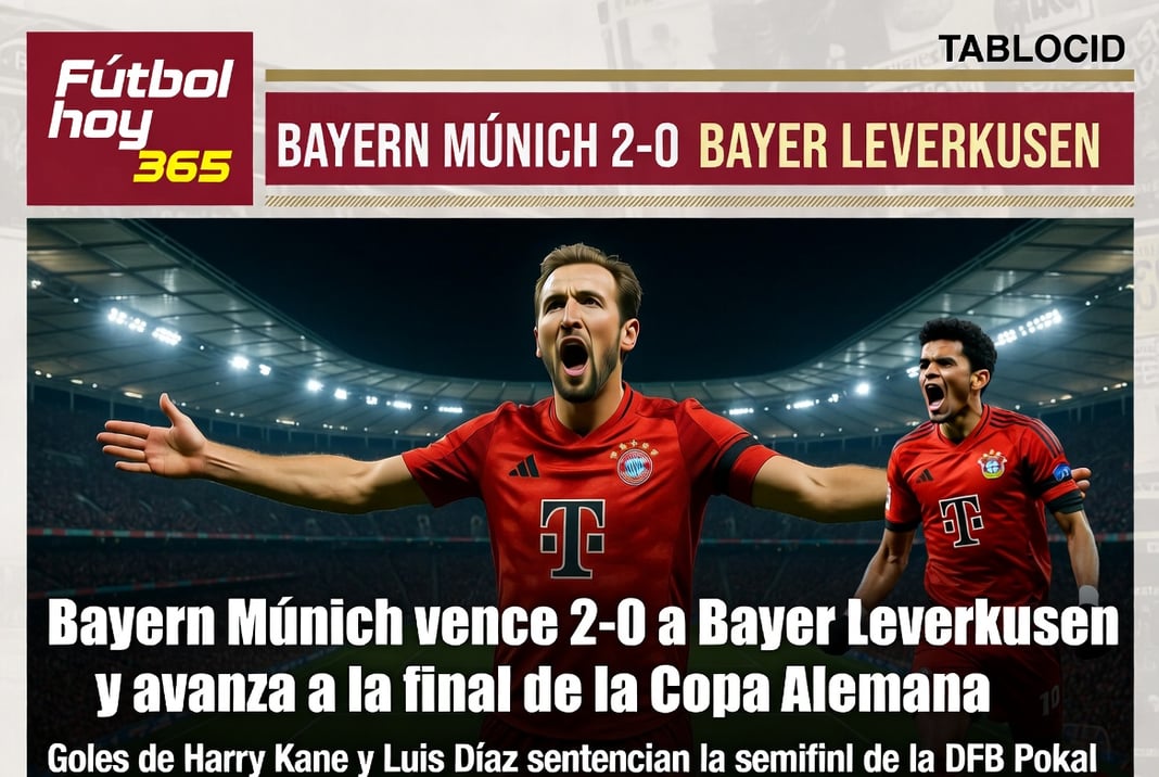 Bayern Múnich vence 2-0 a Bayer Leverkusen y avanza a la final de la Copa Alemana