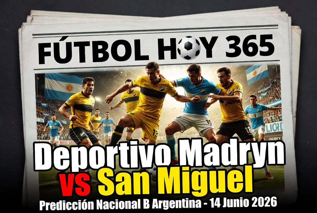 prediccion Nacional B Argentina Deportivo Madryn vs San Miguel 14 Junio 2026