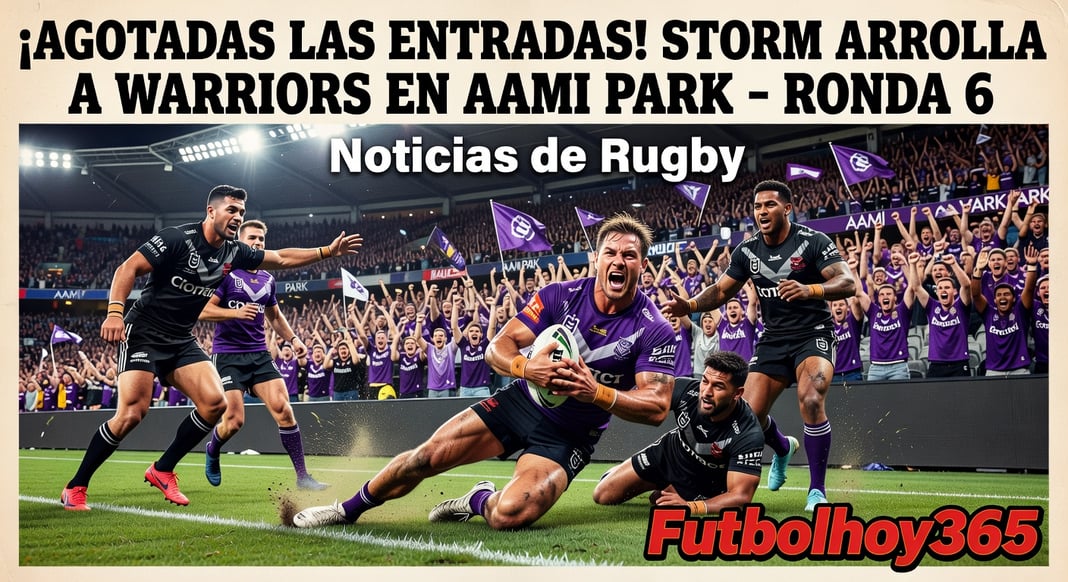 Melbourne Storm Confirma Entradas Agotadas en AAMI Park para Ronda 6 contra New Zealand Warriors