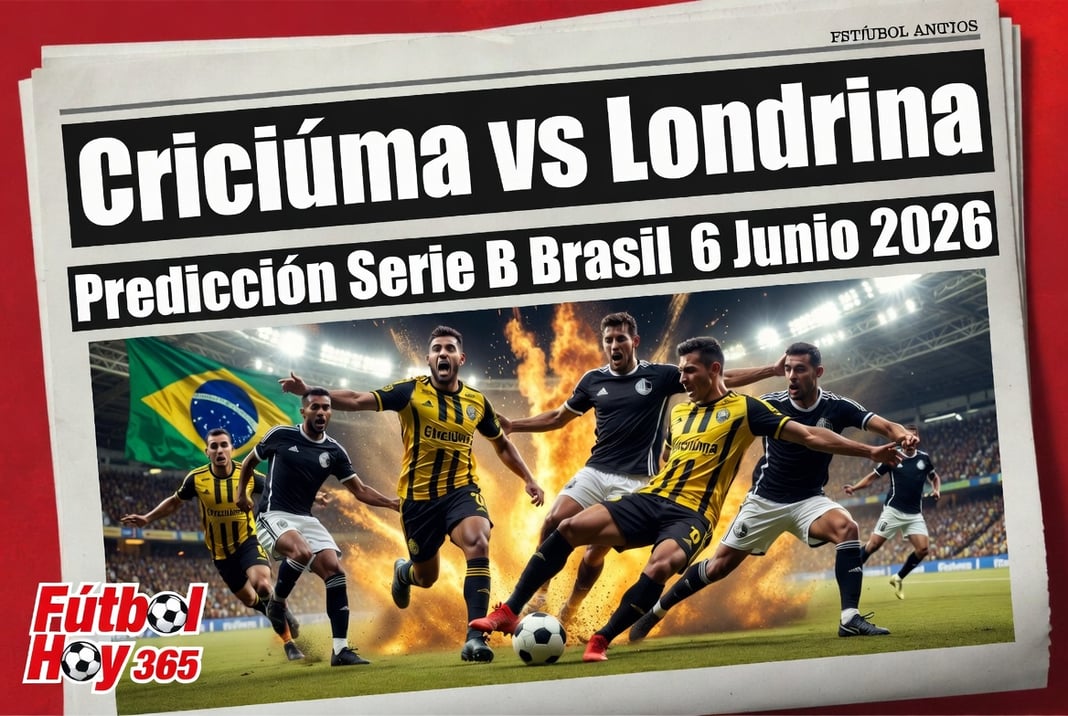 Criciúma vs Londrina Predicción Serie B Brasil 6 Junio 2026