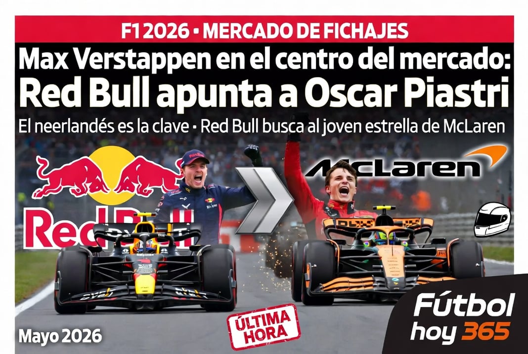 Max Verstappen en el centro del mercado Red Bull apunta a Oscar Piastri