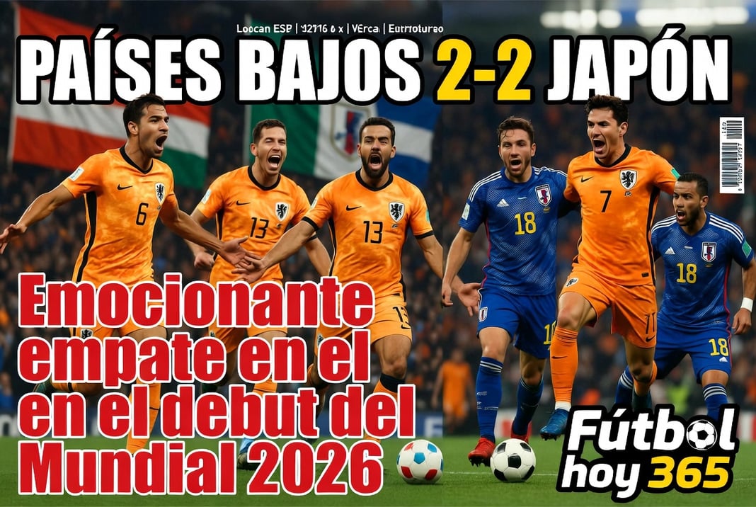 Países Bajos 2-2 Japón: Emocionante empate en el debut del Mundial 2026